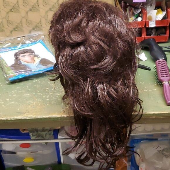 About this item Includes 80s rock Mullet Wig, Brown Only available in one size - Picture 3 of 5